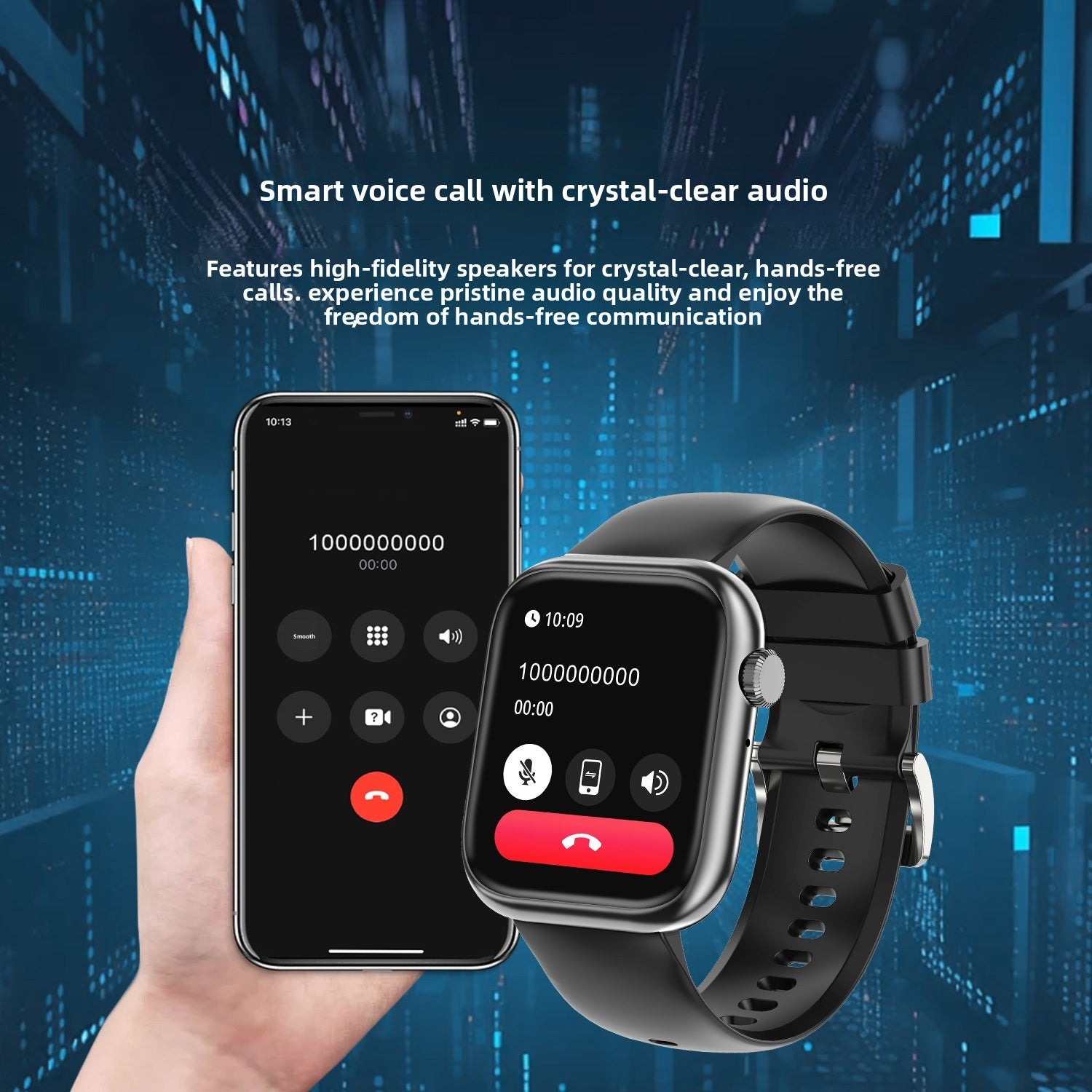 G104Smart Watch1.83inch Bluetooth Call True Heart Rate Pedometer Sleep Stress Monitoring Sports Watch