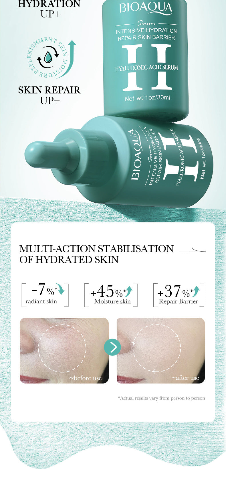Essence Three-Piece Set90ml BIOAOUA Hydrating and Moisturizing Skincare Set  Wholesale