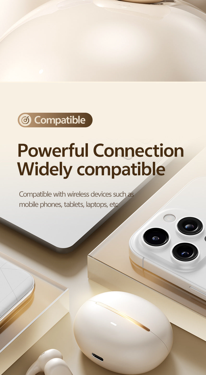 2025Popular M136Clip-on Bluetooth Earphones High Aesthetic Long Battery Life Non-in-ear Wireless Bluetooth Earphones