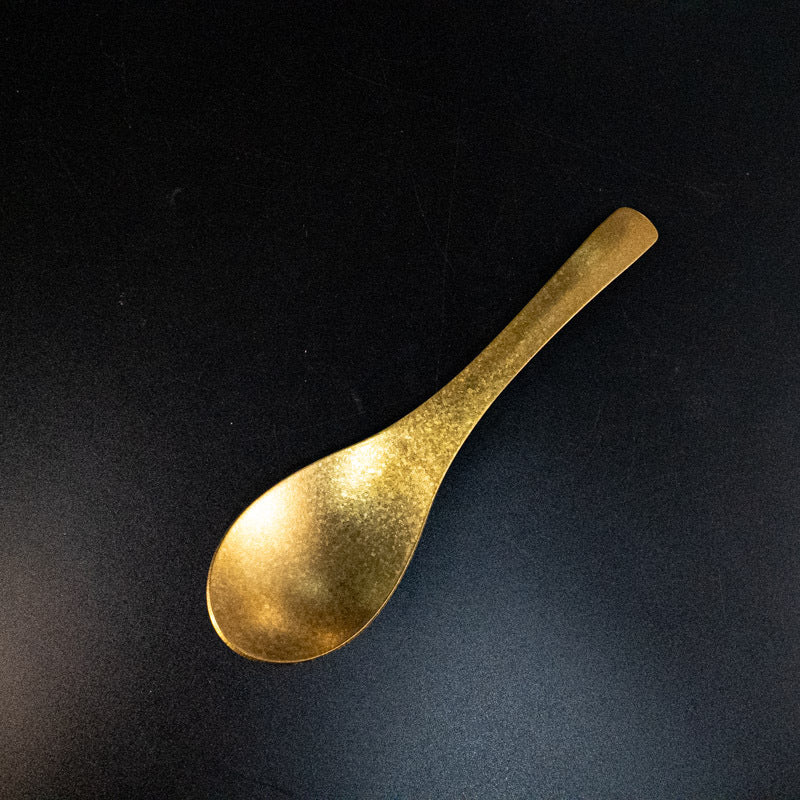 Pure Titanium Spoon Household Uncoated Ice Flower Craft Outdoor Pure Titanium Soup Spoon Hot Pot Wide Spoon High Temperature Coloring Titanium Soup Spoon