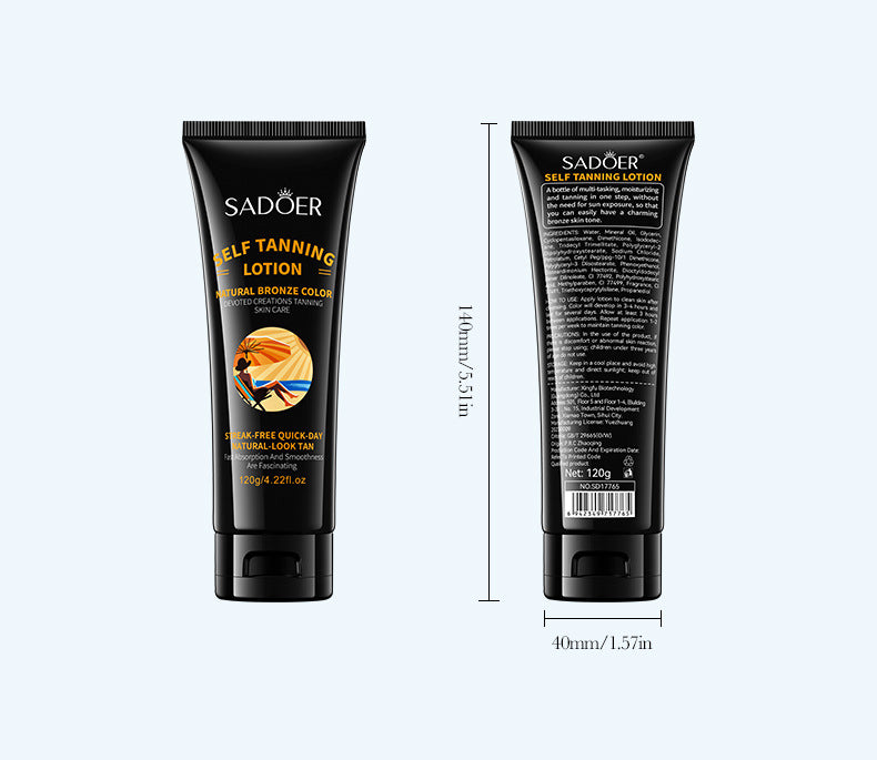 Tanning Moisturizer120gSADOER Moisturizing and Hydrating Wheat Color Sunbathing Essence Lotion for Foreign Trade Cross-Border