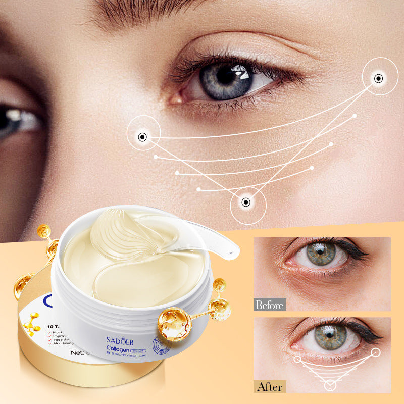 Collagen Anti-Wrinkle Firming Eye Mask SADOER Hydrating and moisturizing eye mask patch  foreign trade wholesale