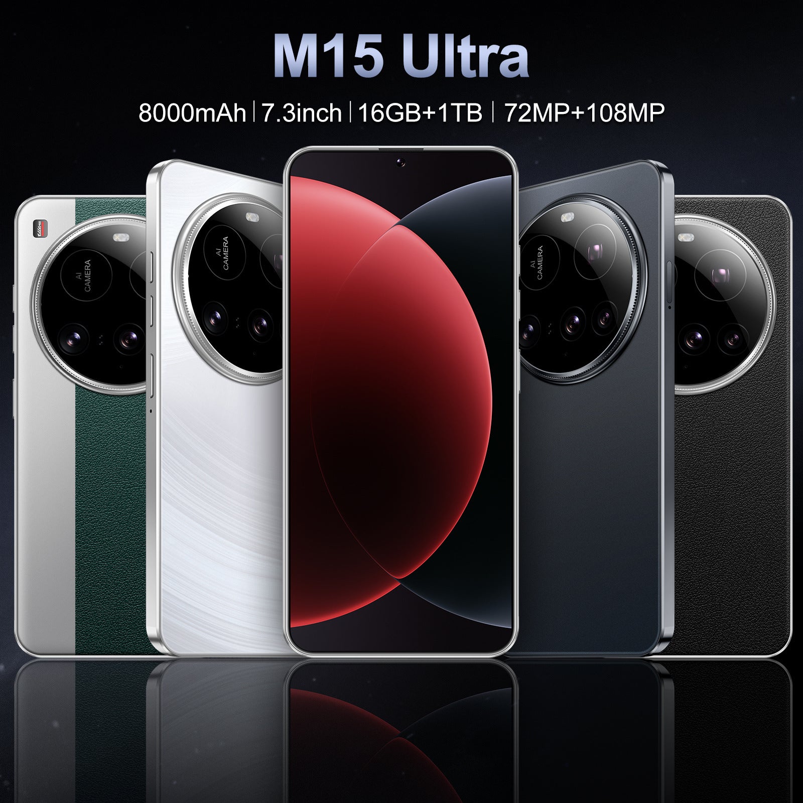 M15 Ultra Mobile Phone7.3Inch Large Screen16+1TB Memory Global All-in-One Machine Directly Shipped from Factory