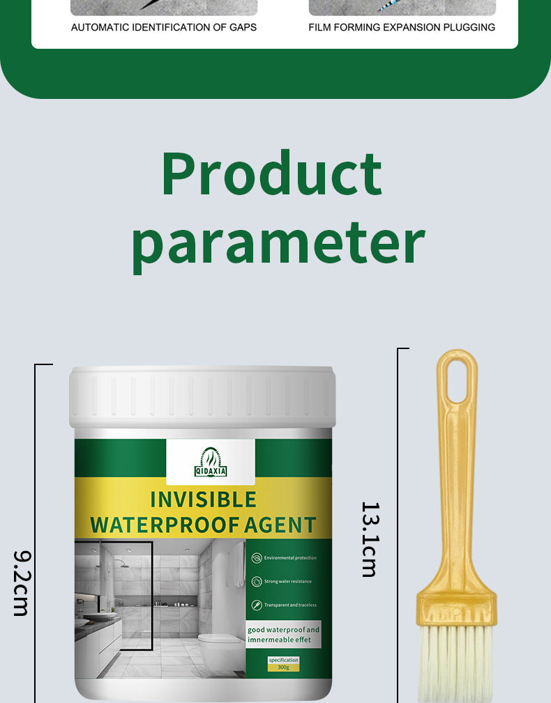 Transparent Waterproof Adhesive for Exterior Walls and Bathrooms, Leak Repair Adhesive, No Brick Smashing, Floor Waterproof Adhesive, Nano Coating
