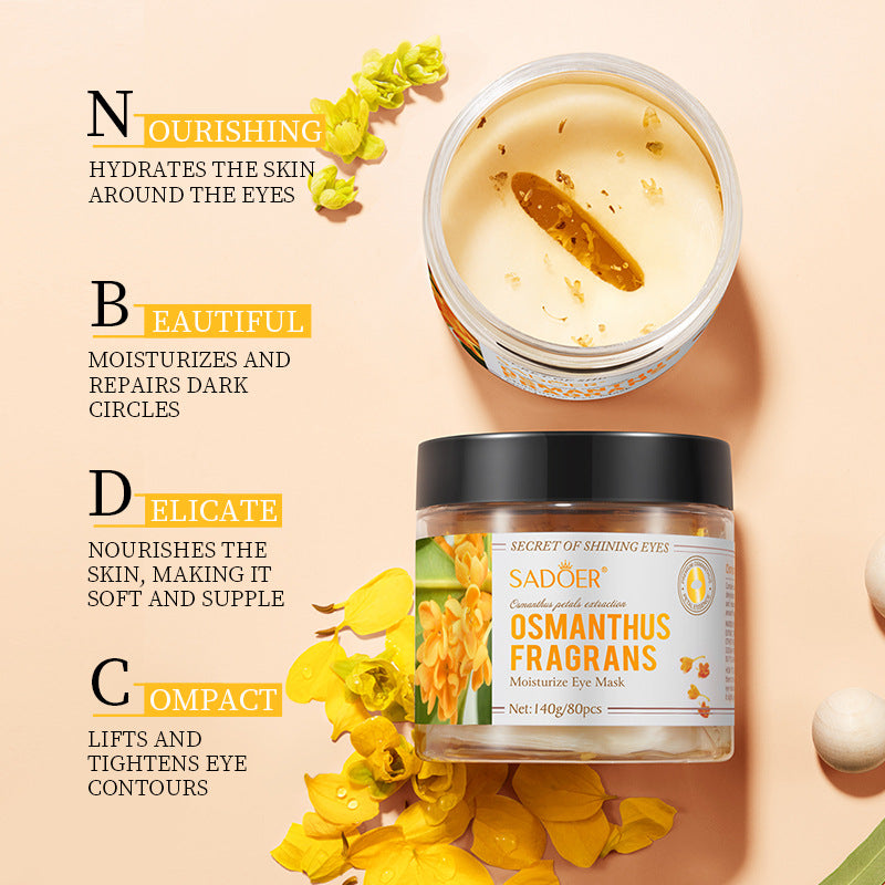 Golden Osmanthus Eye Mask Patch SADOER Moisturizing and Hydrating to Reduce Dark Circles  Foreign Trade Live Wholesale