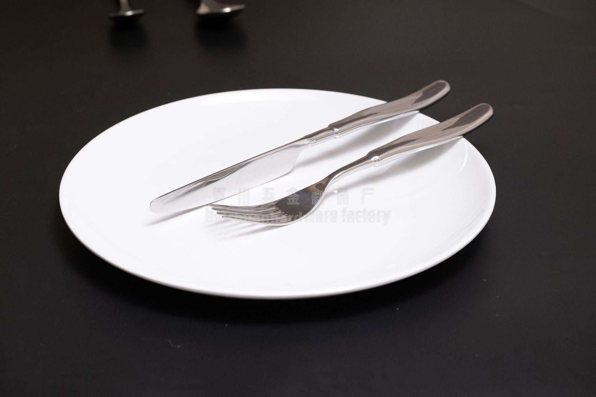 304Stainless Steel Spoon with Thickened Handle, Simple Household Knife, Fork, Spoon, Western Restaurant Supplies, Cutlery Set Wholesale