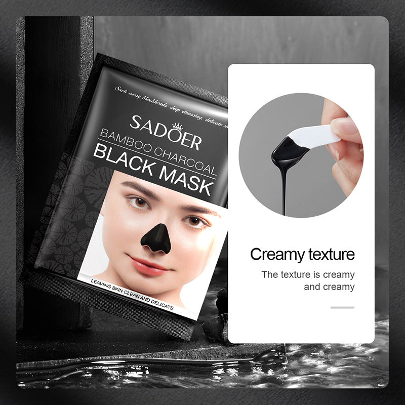 Nose Strips Pack SADOER Bamboo Charcoal Blackhead Absorbing Nose Mask Patch T District Nursing  Foreign Trade Wholesale