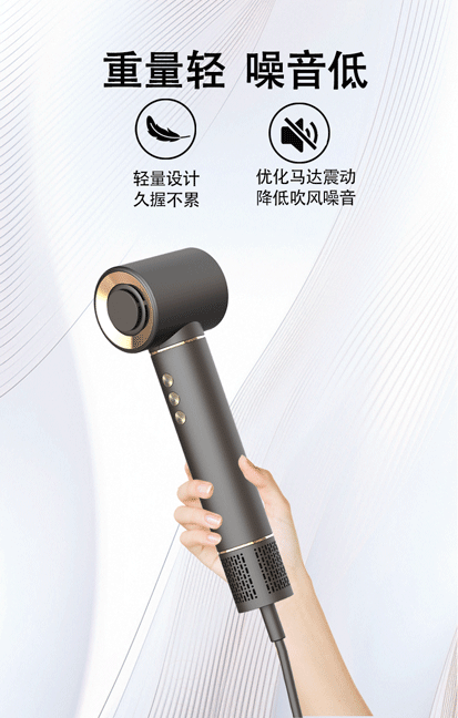 New six-in-one hair dryer for home use High Power Negative Ion High-Speed Hair Dryer Curling Hot Air Brush