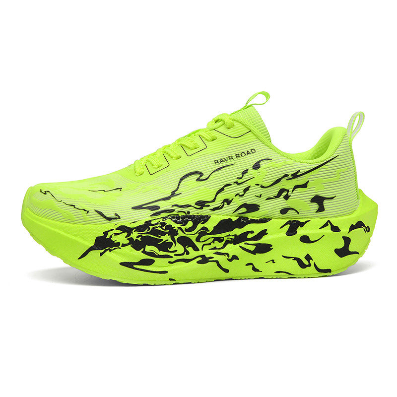 Autumn New Fashion Casual Double Mesh Thickened Sports Shoes with Real Carbon Plate High Elasticity Cushioning Marathon Lightweight Running Shoes