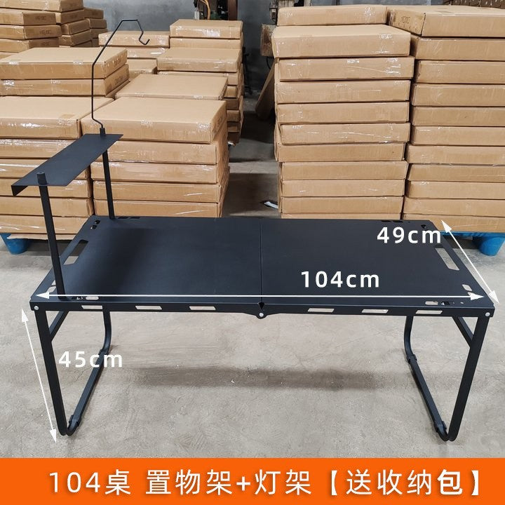 IGT Tactical Table Folding Table Camping Table Outdoor BBQ Hydraulic Rod Table Semi-Automatic Table Integrated Multi-Function Table