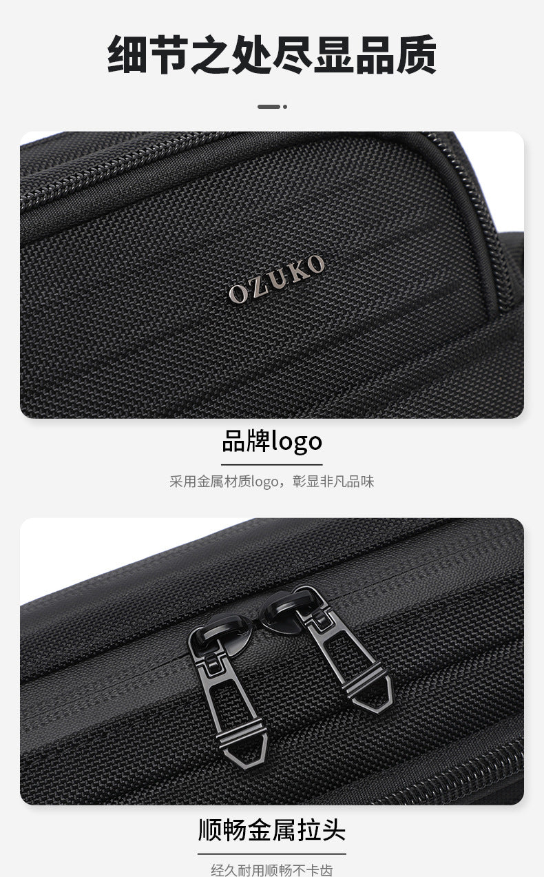 ozuko Men's Clutch Bag Multi-Functional Portable Small Crossbody Bag Travel Commute Lightweight Trendy Brand Storage Men's Bag