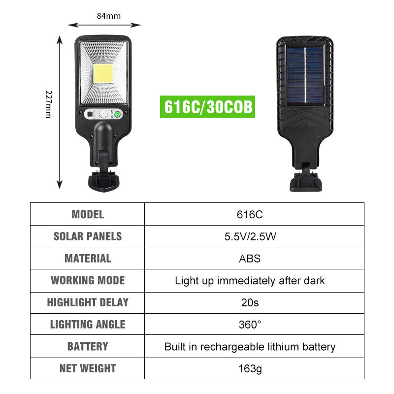 New Outdoor Solar Street Light Waterproof Sensor Garden Light Rotatable Stand Garden Light Wall Light New Rural Area