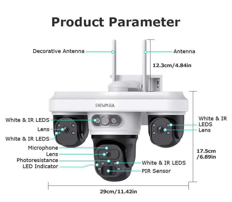AOV Solar Camera Trinocular Solar Camera9MP High Definition Full Color AOV New Camera Product