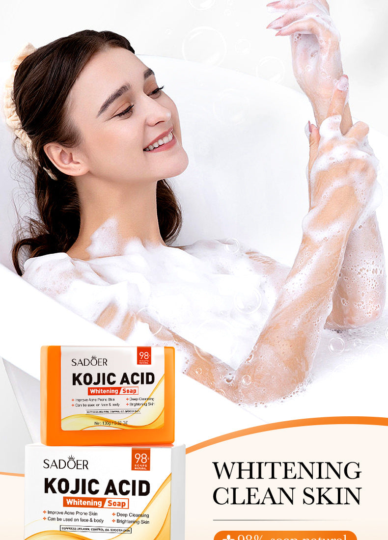 Kojic Acid Whitening Soap100g SADOER Clean Bathing Facial Soap Handmade Soap  Wholesale