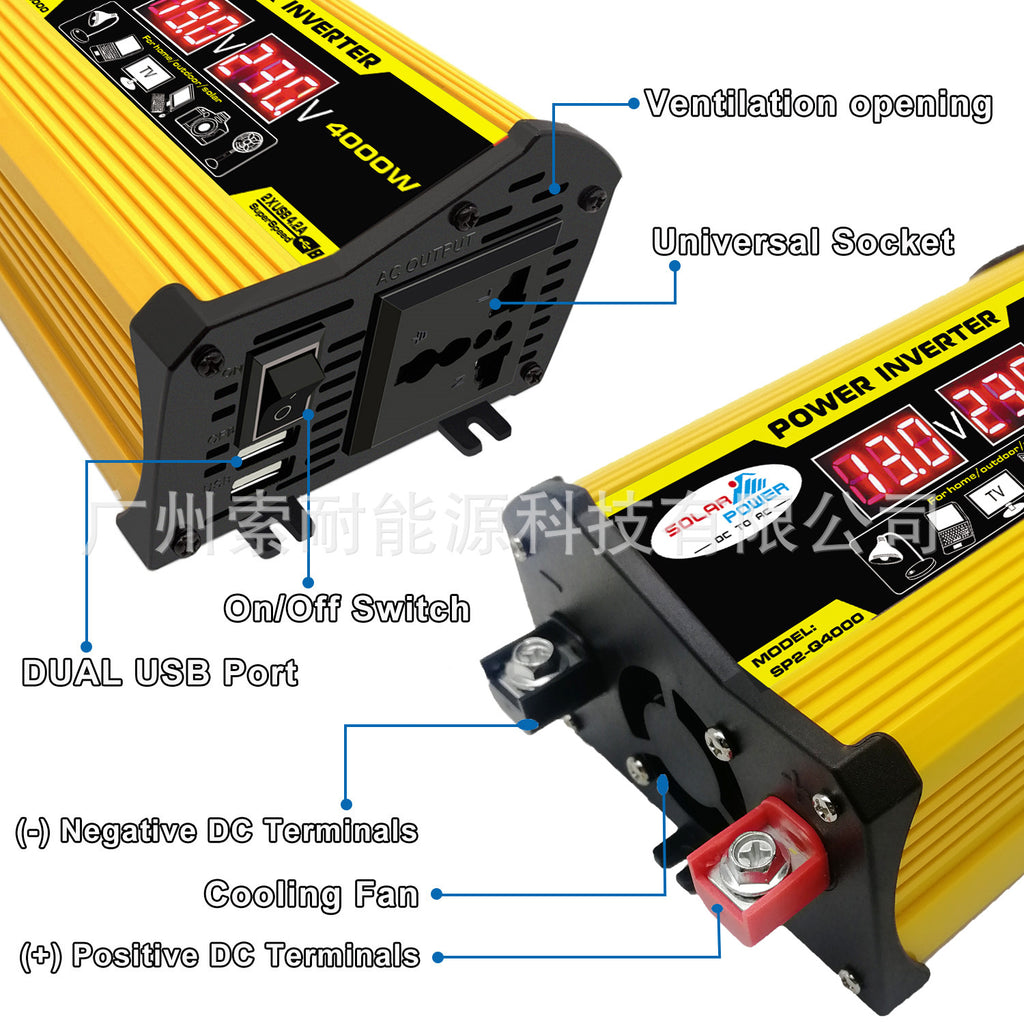 Legend Second Generation Car Inverter300W 12V Turn220V/110V With voltage display inverter