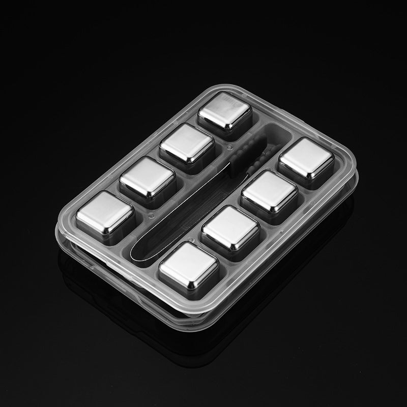 304Stainless Steel Ice Cubes Home Bar Quick-Freezing Ice Wine Stone Set Whiskey Beer Chilled Metal Ice Cubes