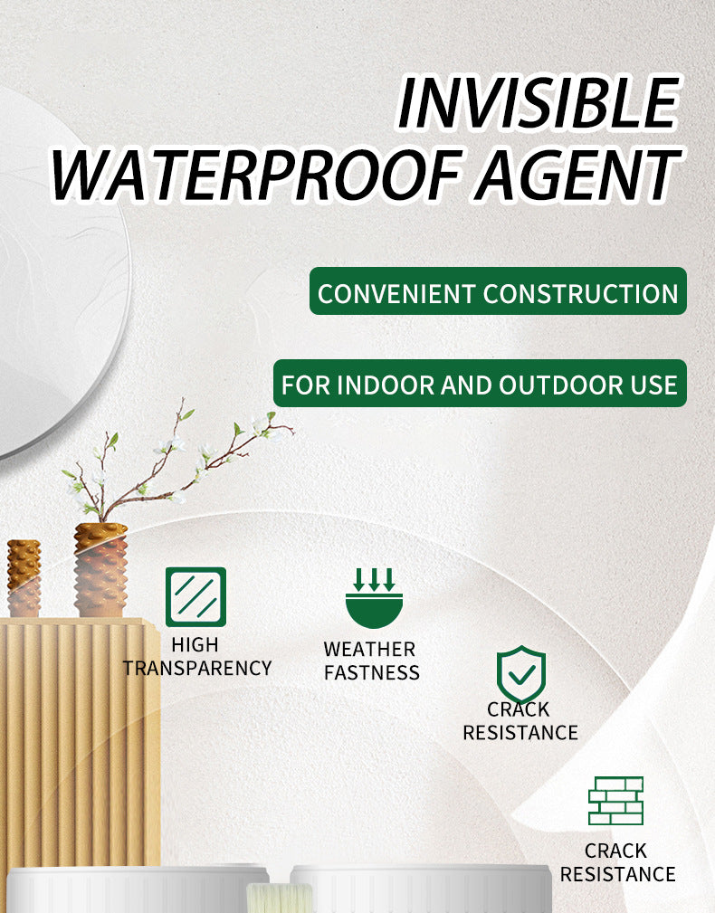 Transparent Waterproof Adhesive for Exterior Walls and Bathrooms, Leak Repair Adhesive, No Brick Smashing, Floor Waterproof Adhesive, Nano Coating