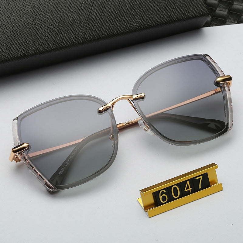 Polarized Driving Anti-Glare Sunglasses for Women Fashionable Internet Celebrity Style Frameless Sunglasses Trendy Korean Version Sunglasses