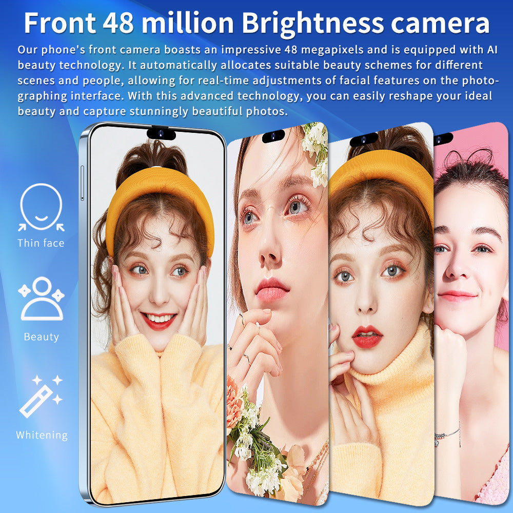 16+1T Smartphone i15ProMAX Hd6.8Large Screen In Stock New Wholesale Full Screen
