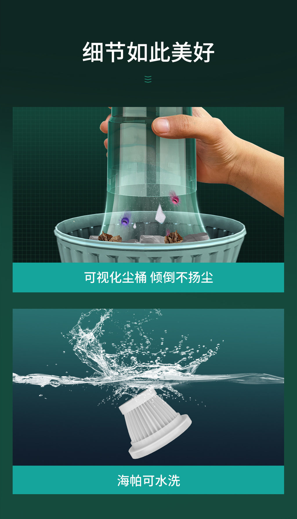 Portable Car Vacuum Cleaner Wireless Charging Handheld Car Home High Power Multifunctional Small Vacuum Cleaner