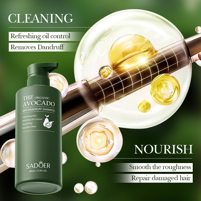 Avocado Anti-Dandruff Oil Control Shampoo SADOER Fluffy Deep Cleansing Shampoo  Wholesale