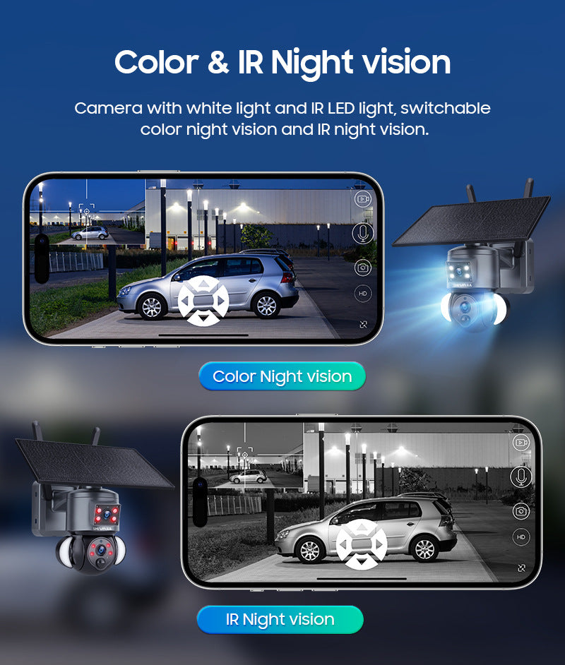 Exclusive Supply AOV Low Power Consumption All Day Recording Surveillance4G Hd600MP Solar-powered Gun Ball Linked Camera