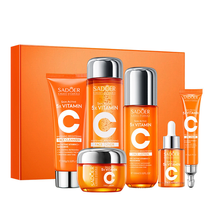 Five Dimensions in  C Skin care product set SADOER Whitening and brightening skin care six-piece set  foreign trade wholesale