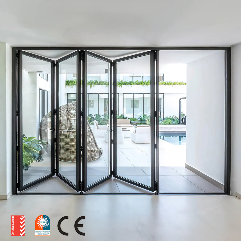 Standard Building Material Aluminum Sliding Door Tempered Glass Frameless Glass Sliding Doors Double Glass Door