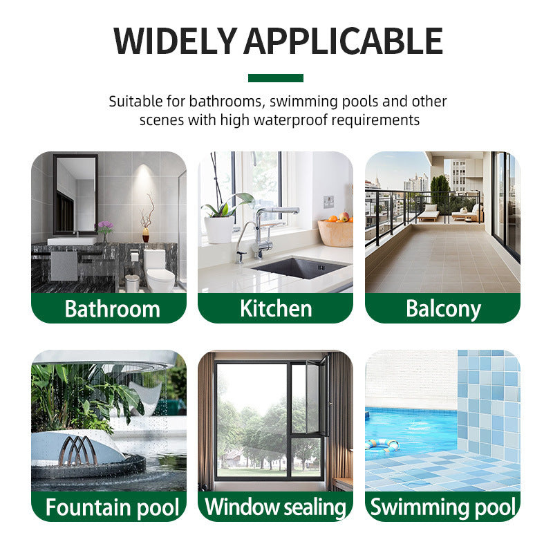 Two-Component Polyurea Transparent Waterproof Adhesive Coating for Bathroom, Exterior Walls, Roofs, Leak-Proof Waterproof Agent, Waterproof Coating, Rainproof