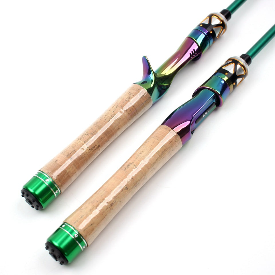 E-commerce Ultra-short Carbon Fiber Shrink UL Portable Lure Rod Electroplated Telescopic Stream Lure Rod