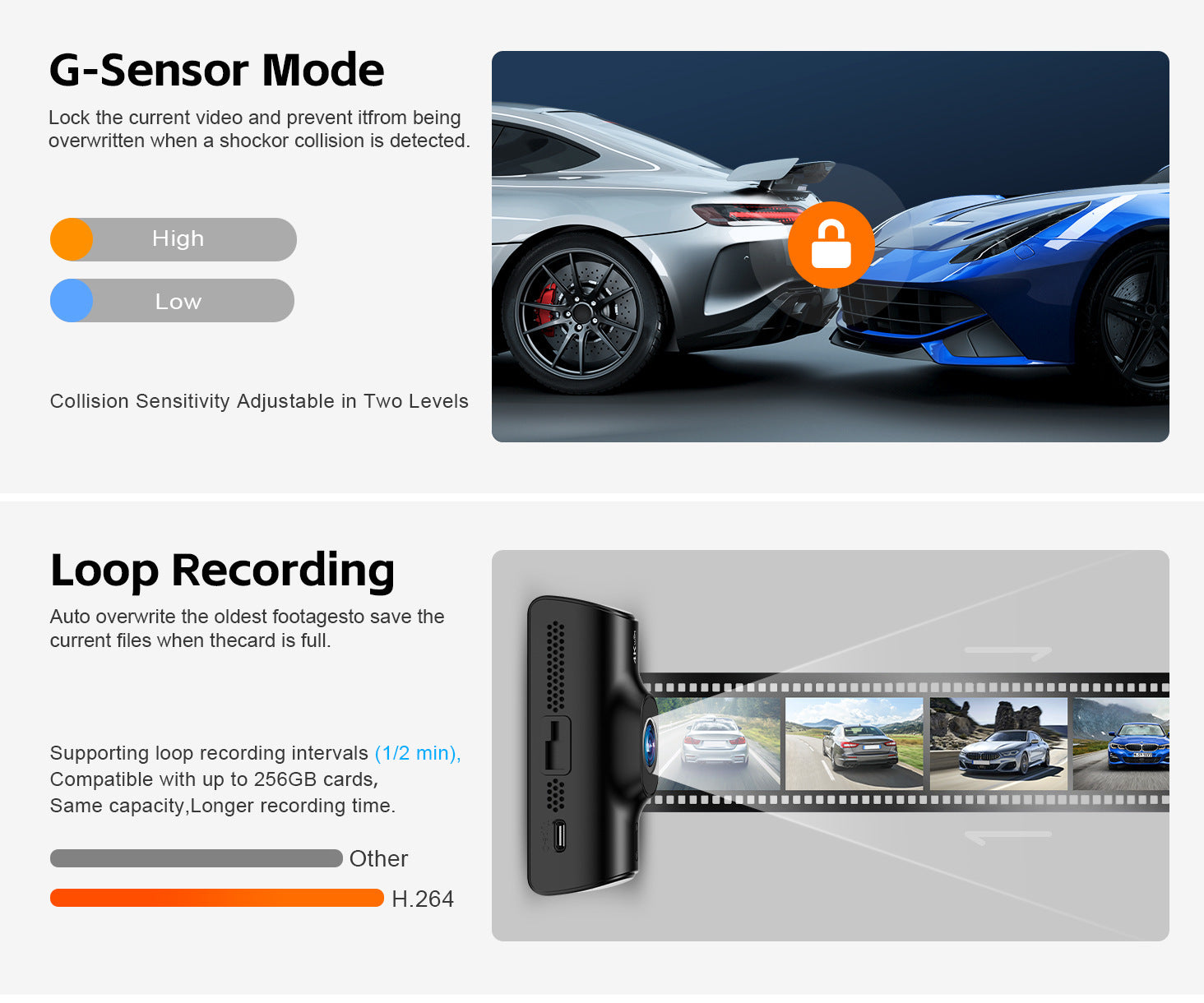 V27Hd4K Driving Recorder WiFi Mobile Phone Interconnection GPS Track Front and Rear Dual Recording Parking Monitoring