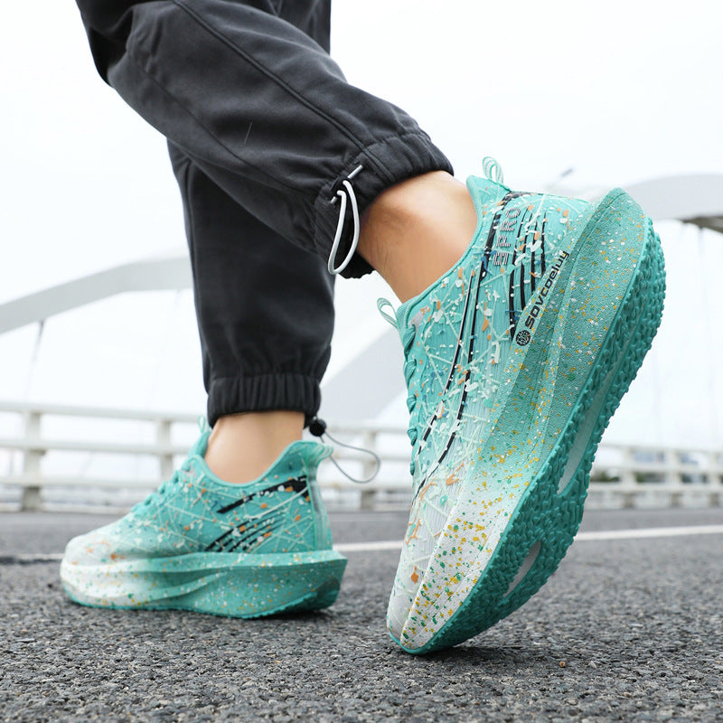 Red Rabbit9PRO Autumn New Fluorescent Real Explosive Carbon Plate Soft Sole Running Shoes Body Test Racing Couple Lightweight Sports Shoes