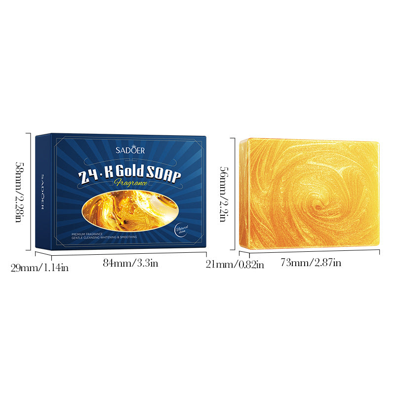 24K Gold Handmade Essential Oil Soap SADOER Universal Handmade Soap for Body Cleansing Cross-Border Wholesale