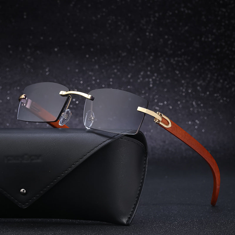 New Fashion Sunglasses for Men Ultra-Clear Frameless Sunglasses Ocean Lens Diamond Cut Edge Trendy Wholesale7533