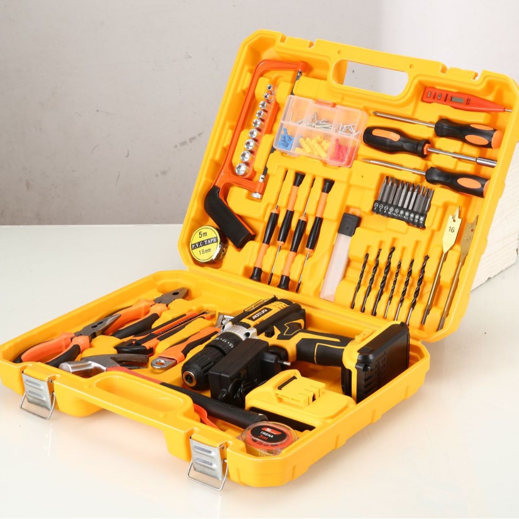 Multi-Function Pistol Drill Lithium Electric Impact Hand Drill Screwdriver Rechargeable Drill Lithium Drill Set