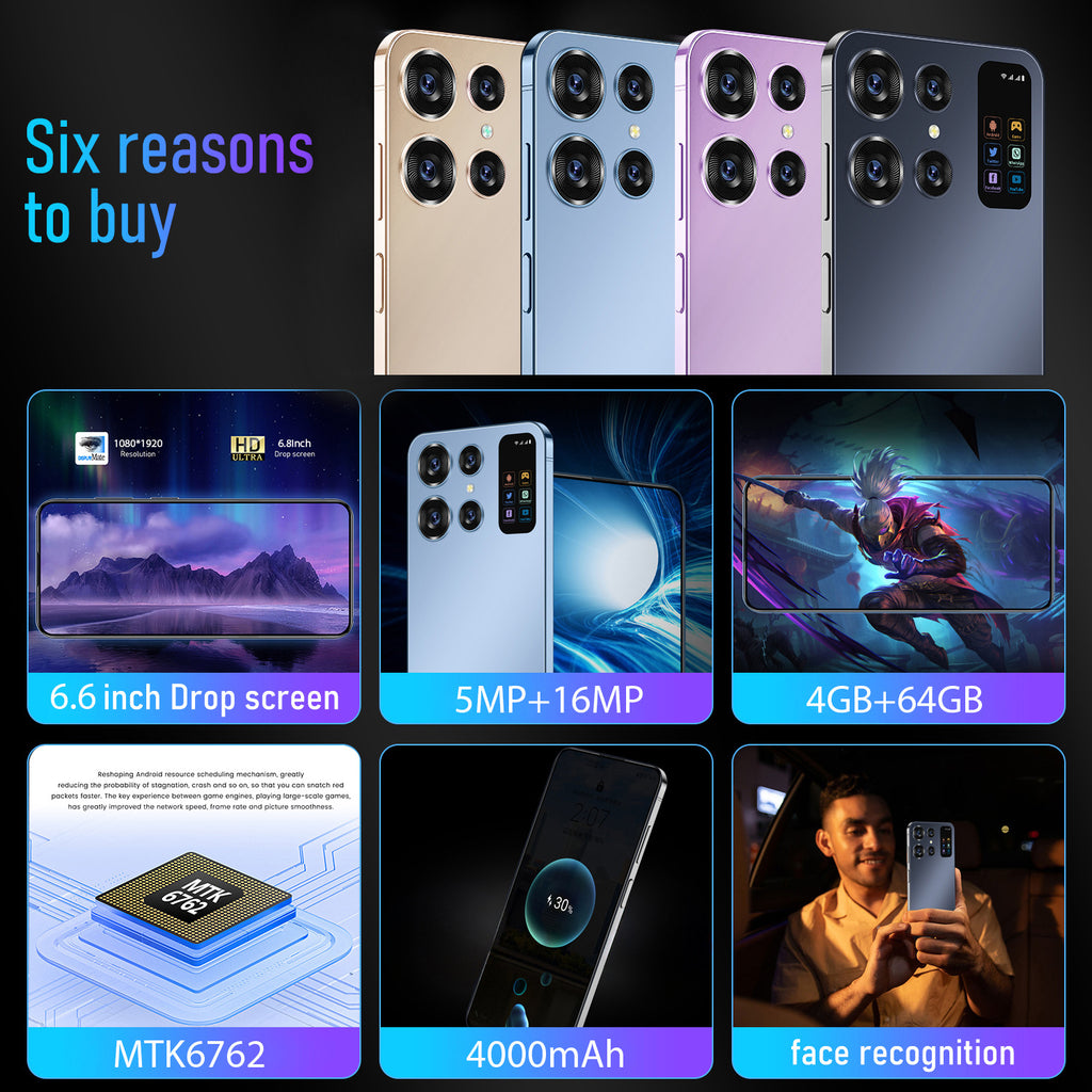 S24U+AliExpress7.0Large Screen Smartphone8+256G All-in-One Mobile Phone Source Work