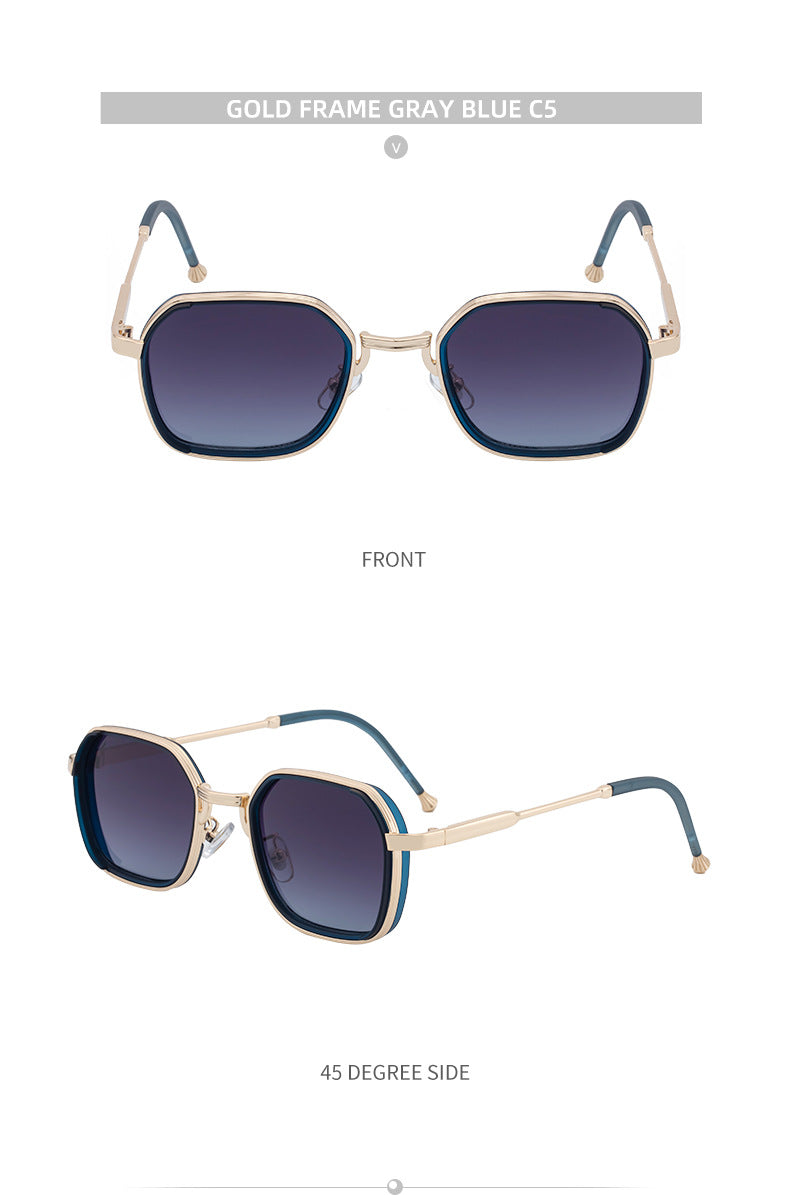 2025New European and American Fashion Square Frame Sunglasses for Men, Simple and Stylish Wholesale Sunglasses for Men sunglasses