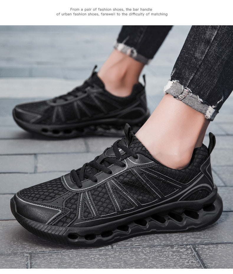 New Men's Running Shoes Large Size Mesh Breathable Casual EVA Lightweight cushioning rebound city commuter shoes