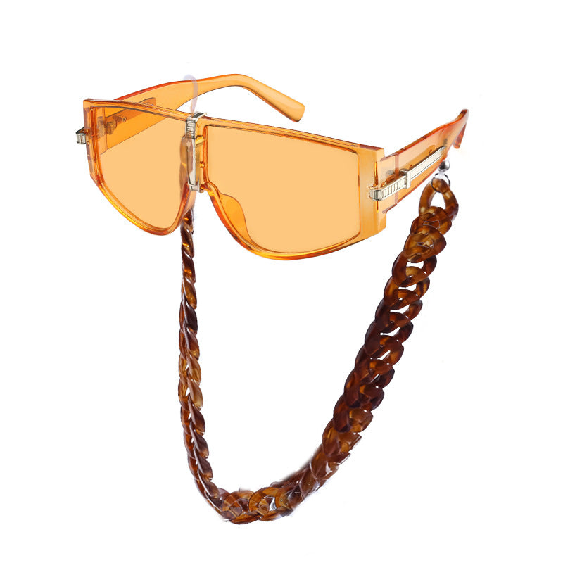 Sunglasses for Women Korean Style Chain Sunglasses Trendy sunglasses European and American Fashion Outdoor Street Style Glasses shade