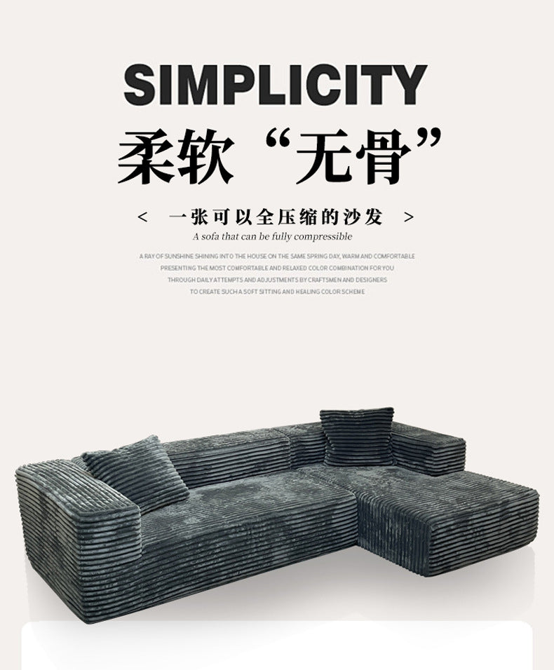 Amazon Hot Sale Fabric Sofa Full Sponge Roll Wrapped Sofa L Free Combination Lazy Shipping and tax not included