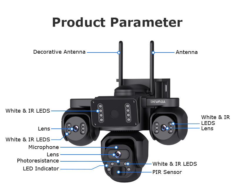 New Product AOV Low Power Consumption Trinocular Solar Camera9MP High Definition Full Color4G Solar Monitoring