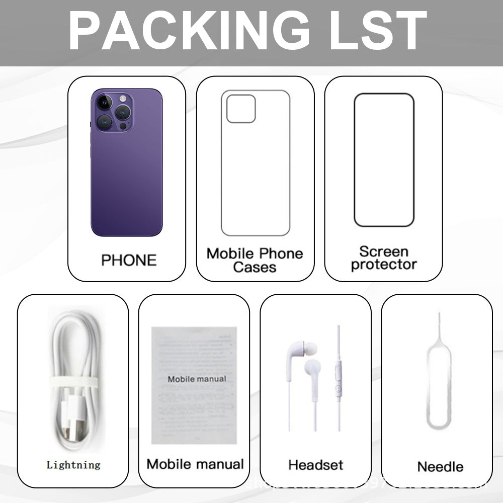 Specially designed for mobile phones i14ProMax Large Screen7.3inch phone16+1TB Source Factory Straight Hair