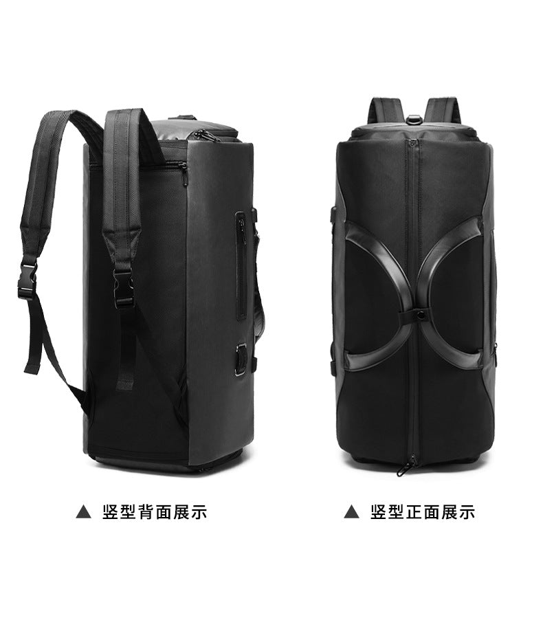Men's Travel Bag Foldable Suit Gym Bag Large Capacity Multifunctional Waterproof Short Trip Handheld Shoulder Luggage Bag