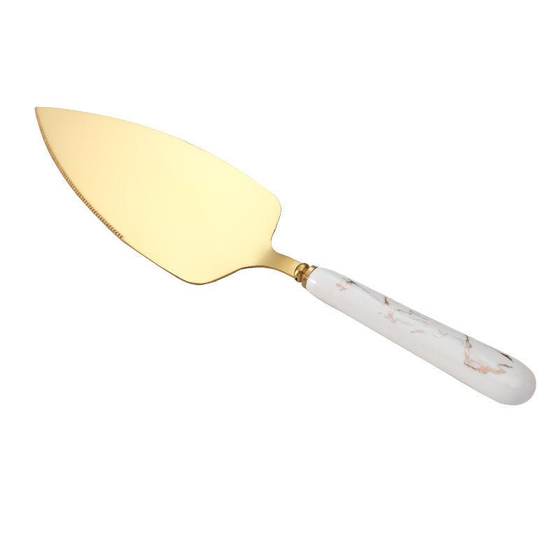 Ceramic Handle Stainless Steel Knife and Spatula Gift Set Creative Baking Tools Cheese Knife Butter Knife Cake Spatula Pizza Spatula
