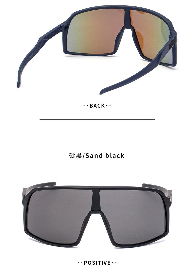 Polarized Sports Sunglasses for Women, European and American Fashion, Windproof Outdoor Cycling Sunglasses, Integrated Colorful Men's Trendy Fishing Glasses