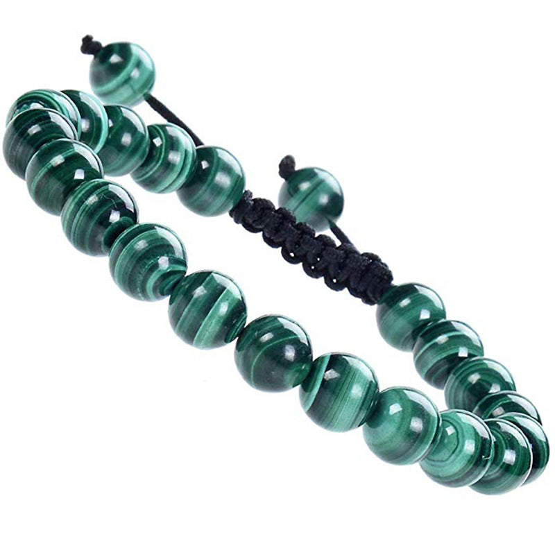 AliExpress Natural Tiger Eye Stone Bracelet Agate Couple Woven Bracelet Peacock Stone Woven Bracelet