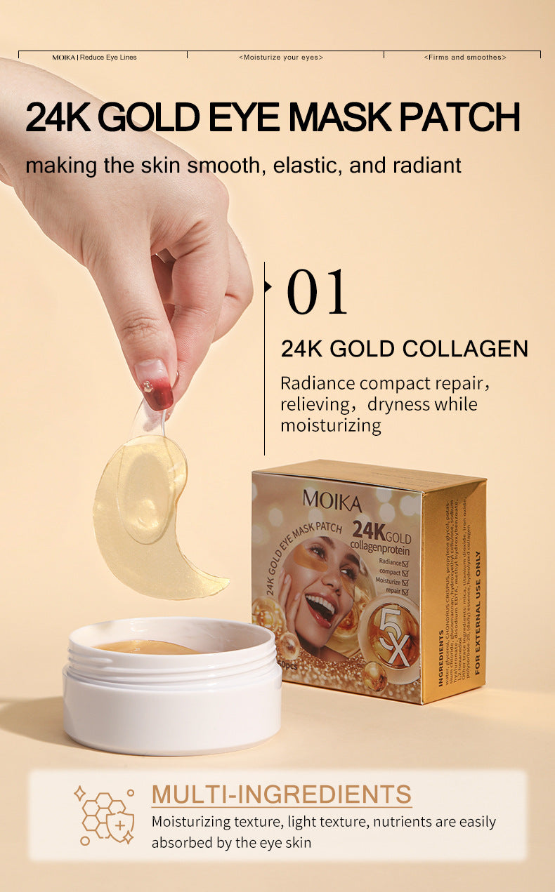 MOIKA Full Seaweed Fine Line Reducing Eye Mask Wholesale Eye Care Export Firming Boswellic Acid Anti-Wrinkle