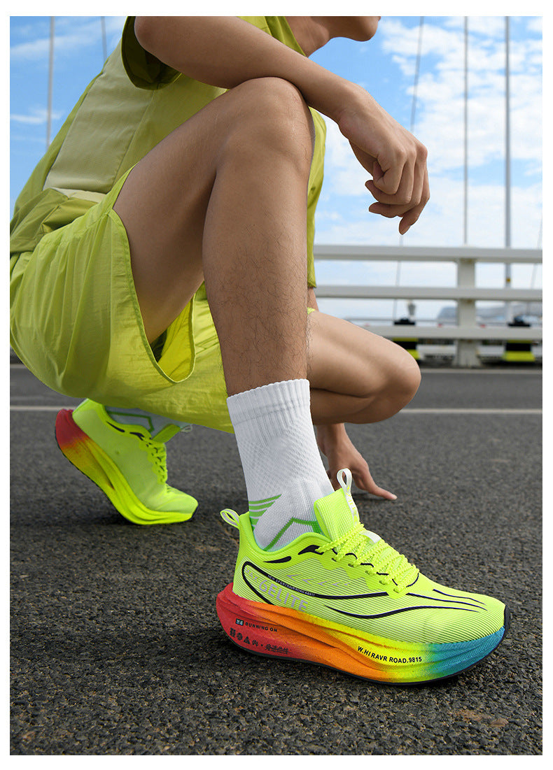New model Feidian6pro Popcorn Carbon Plate Professional Racing Running Shoes Comfortable Breathable Unisex Sports Shoes