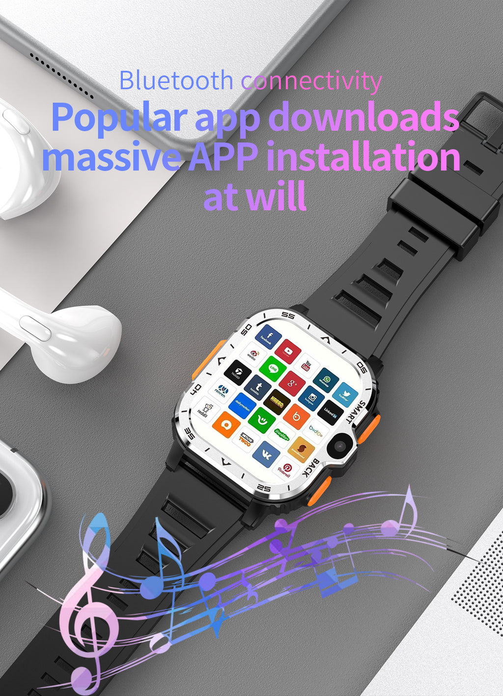 PGD Watch Smart Watch5G Plug-in Card Full Netcom Built-in Google Store Independent APP Download the Three-Proof Sports
