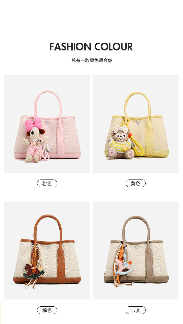 High-end Fashion Handheld Bucket Bag for Women Korean Style New Versatile Trendy Canvas Tote Bag Niche Casual Crossbody Bag